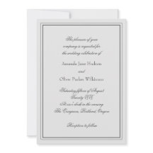 Convite Elegante Com Duas Fronteiras E Texto Scrip