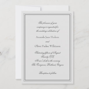 Convite Elegante Com Duas Fronteiras E Texto Scrip