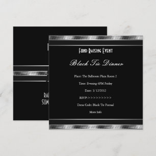 Convite Elegante convide o traje de cerimónia de prata