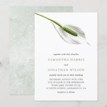 Elegante Cotton White Peace Lily Wedding