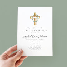 Elegante Cruz Religiosa Coroa Floral Batismo