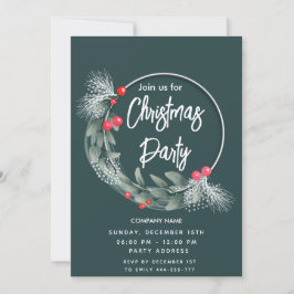 Convite Elegante de aquarela verde arruela