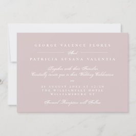 Convite Elegante de Caligrafia Formal Rosa-Rosa-Paisagista