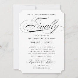 Convite Elegante De Casamento De Gay Finalmente Ca