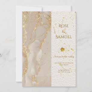 Convite Elegante De Casamento De Tinta Álcool