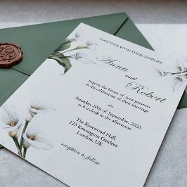 Convite Elegante de Copo-de-Leite – Design Floral