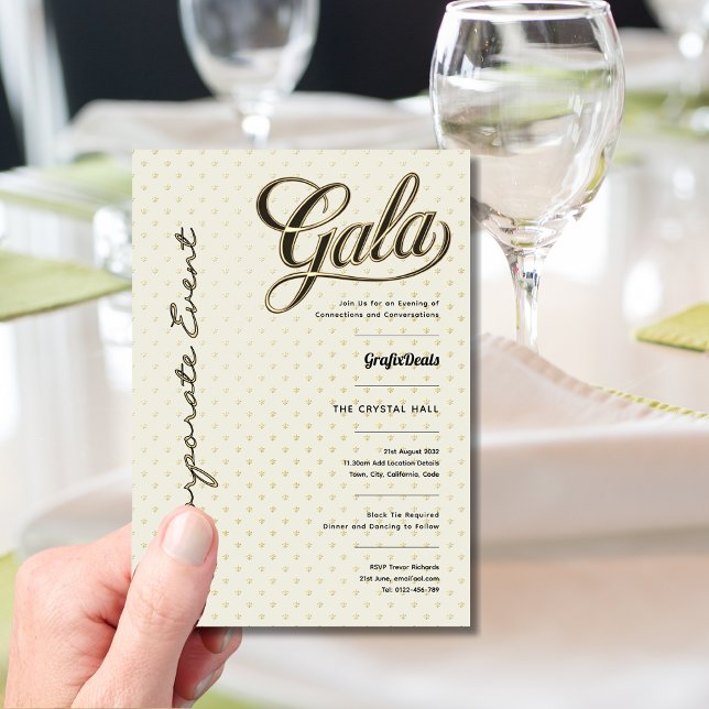 Convite Elegante de drenagem de caridade corporativa (Criador carregado)