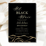 Convite Elegante de Festa de aniversário de Agate para Tod<br><div class="desc">Celebre em estilo com este Convite Elegante Moderno para o Caso Negro, a forma perfeita de anunciar uma noite inesquecível. Esse design elegante e sofisticado apresenta um fundo preto impressionante com sotaques mínimos para um toque de classe. Personalize-o com os detalhes do evento para definir o tom para a celebração...</div>