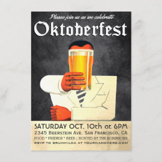 Convite elegante de Oktoberfest do vintage