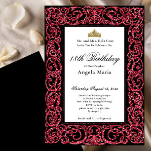 Convite Elegante Debut de 18 Anos