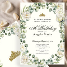 Elegante Debut de 18 Anos Floral Marfim