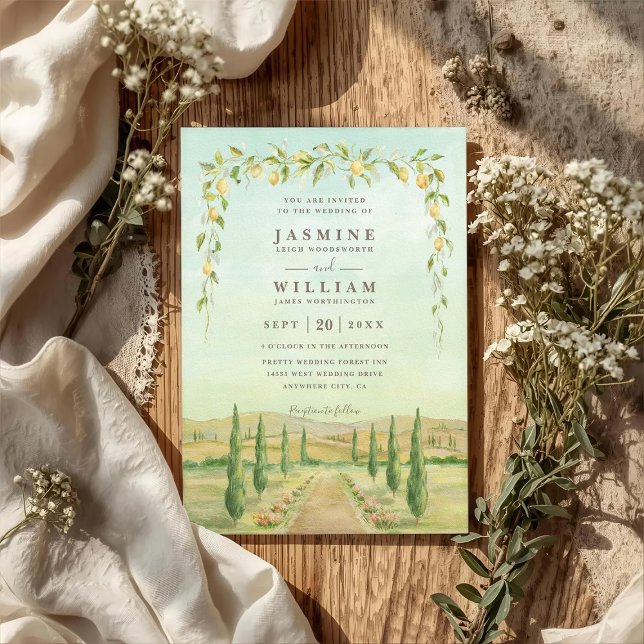 Convite Elegante Destino Itália Rústico Casamento Código Q (Criador carregado)