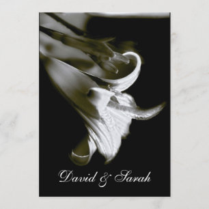 Convite elegante do casamento do lírio