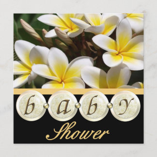 Convite elegante do chá de fraldas do Frangipani