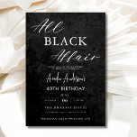 Convite Elegante do Partido aniversário de 40 anos do Caso<br><div class="desc">Celebre em estilo com este Convite Elegante Moderno para o Caso Negro, a forma perfeita de anunciar uma noite inesquecível. Esse design elegante e sofisticado apresenta um fundo preto impressionante com sotaques mínimos para um toque de classe. Personalize-o com os detalhes do evento para definir o tom para a celebração...</div>
