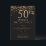 Convite Elegante Dourada Diversão de Brilho com Brilho Neg<br><div class="desc">Diversão Elegante Dourada Glitter 50th Festa de aniversário Esta elegante design apresenta um fundo cor-de-rosa,  brilho dourado e letra personalizada de script. Que bela maneira de convidar seus convidados para esta ocasião especial.</div>