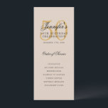 Convite Elegante Dourado 50º Programa de Aniversário Champ<br><div class="desc">Design de "Programa de Festa de aniversário" elegante com uma tipografia de script sofisticada com texto personalizado.</div>