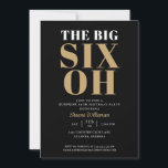 Convite Elegante Dourado 60º Surpresa de Aniversário Negro<br><div class="desc">O 60º Aniversário Surpresa Dourado Convite Elegante Negra Seus hóspedes saberão que será uma festa especial apenas olhando para este convite!</div>
