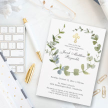 Elegante Dourado Cruz Santa Comunhão