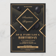 Elegante, Dourado, Festa de aniversário geométrica