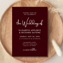 Elegante e Moderno Casamento Burgundy