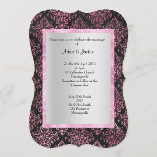 CONVITE ELEGANTE E MODERNO CASAMENTO FLORAL NEGRO
