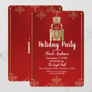 Convite Elegante e Sofisticado Nutcracker de Natal com Dou