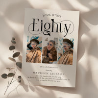 Elegante EIGHTY 3 80 de colagem de fotos Aniversár