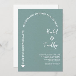 Convite Elegante enquadrado no casamento da Cinza de Faith