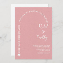 Convite Elegante enquadrado no casamento de Faith Light Co