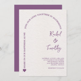 Convite Elegante enquadrado no casamento rosa-quente com f