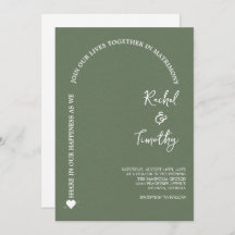 Elegante enquadrado no casamento verde da lei da f