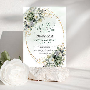 Convite Elegante Eucalipto Aquarela Nós Ainda Nos Casamos