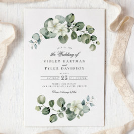 Convite Elegante Eucalyptus Deixa Arch Casamento Verde