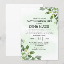 Elegante Eucalyptus Greenery Chá de fraldas Sucule