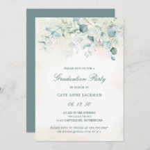 Elegante Eucalyptus Greenery Festa de formatura