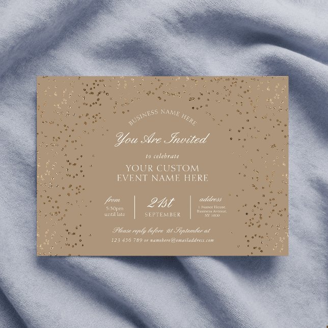 Convite Elegante Evento de Jantar de Gala de Negócios com  (Criador carregado)