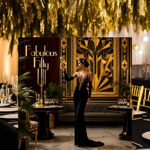 Convite Elegante Fabuloso 50º Anos 1920 Art déco Senhora