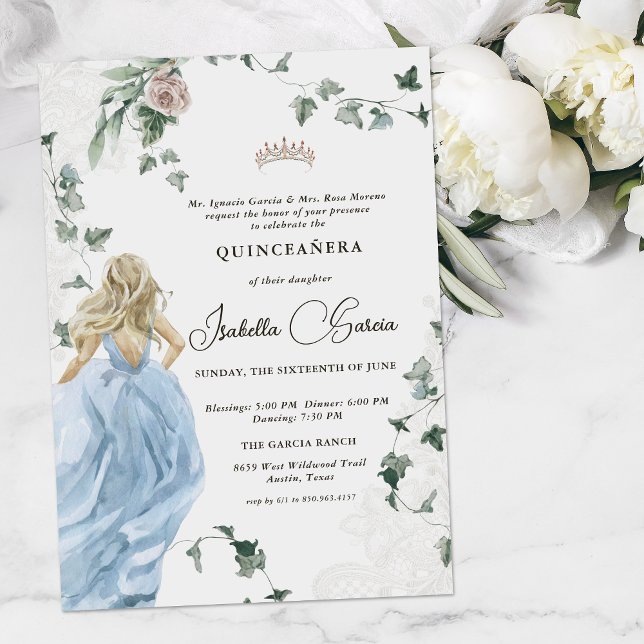 Convite Elegante Fada Princesa Conto de Fadas | Quinceañer (Criador carregado)