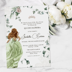 Convite Elegante Fada Princesa Conto de Fadas   Quinceañer