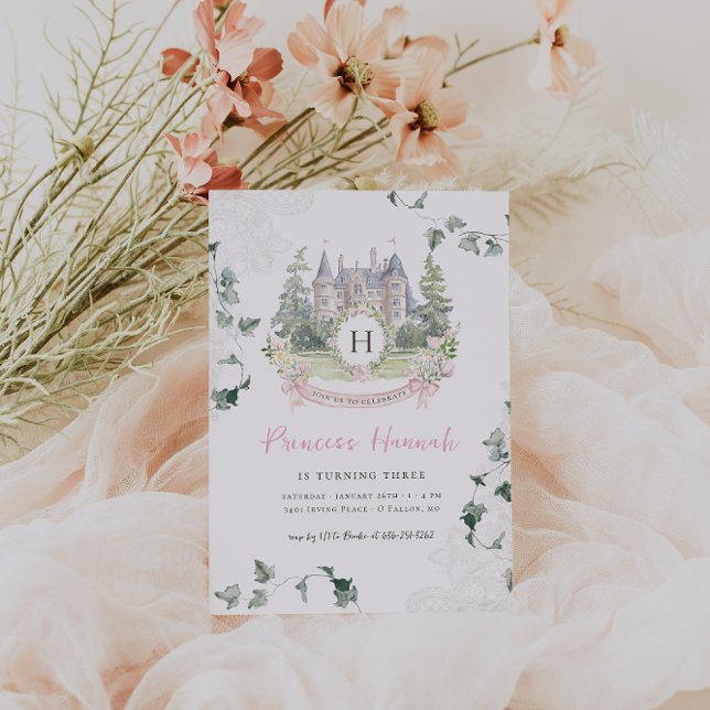 Convite Elegante Fairy Tale | Princesa Festa de aniversári (Criador carregado)