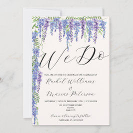 Convite Elegante Fazemos Casamento Floral De Wisteria Roxa