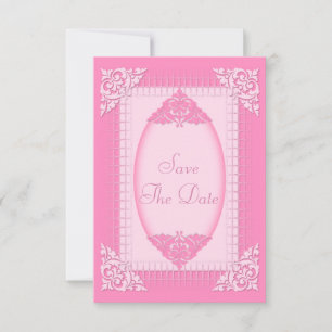 Convite Elegante, feminino Save The Date de casamento cor-