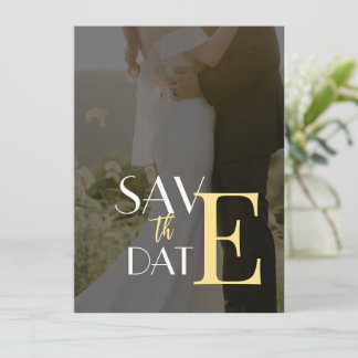 Convite Elegante Flat Save The Date Card