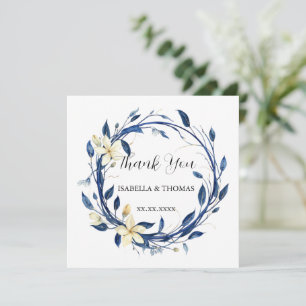 Convite Elegante Flor de Lírio azul aquarela Botânica Flor