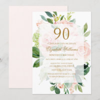 Elegante Flor de Pêssego Macio Aniversário de 90 a