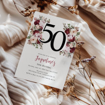 Elegante Floral 50º Aniversário