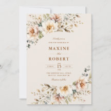 Elegante Floral Aquarela Código QR Foto Casamento