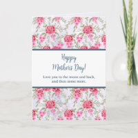 Elegante Floral Aquarela para Feliz Dia das Mães