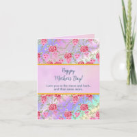 Elegante Floral Aquarela para Feliz Dia das Mães